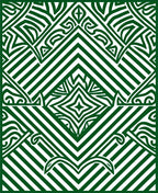 Emerald Green Abstract Geometric Stripes Rug