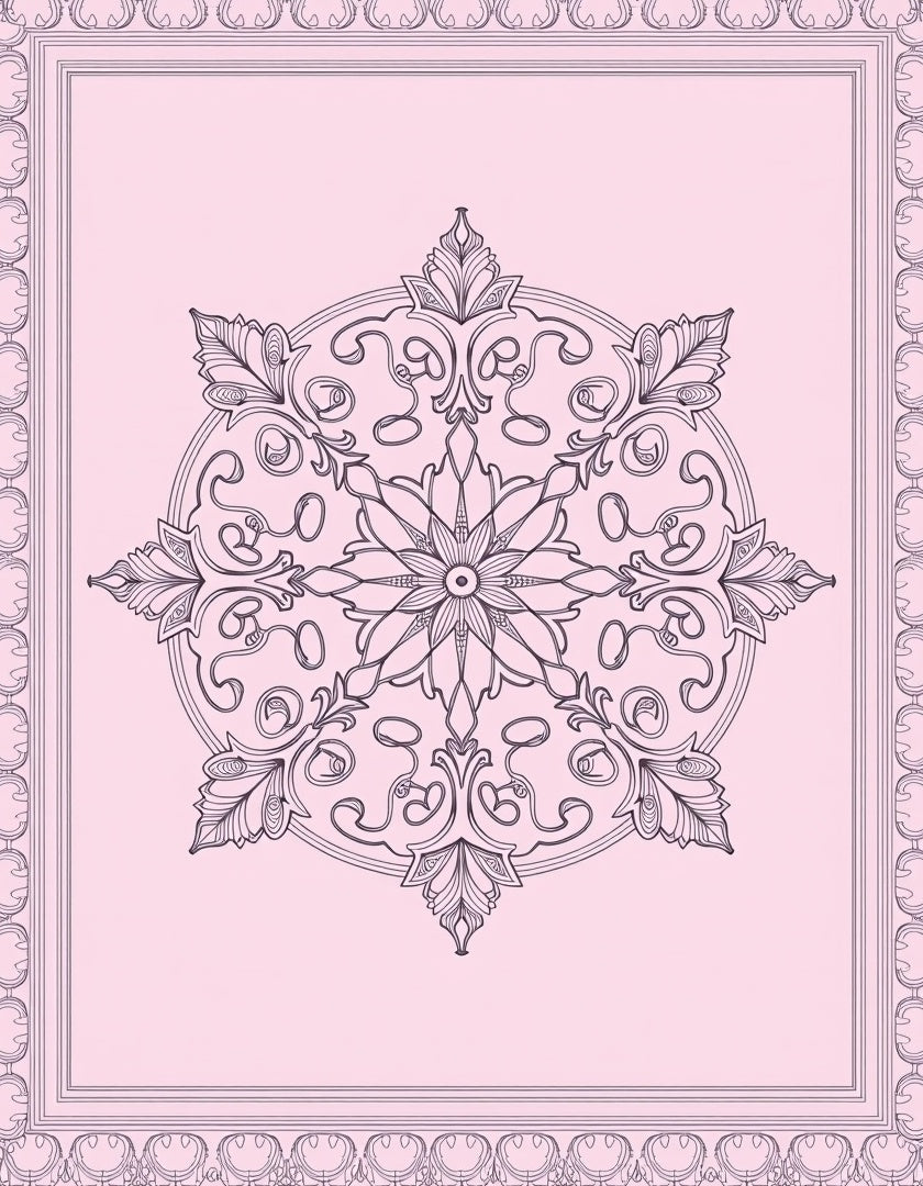 Pink Mandala Floral Art Rug