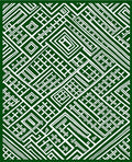 Emerald White Geometric Labyrinth Rug