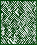 Emerald White Geometric Labyrinth Rug