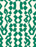 Deep Green Emerald Geometric Mosaic Rug