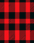 Bold Red Black Gingham Plaid Rug