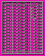 Hot Pink Geometric Abstract Repeating Rug