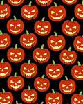 Spooky Orange Jack O Lantern Repeat Rug
