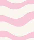 Pastel Pink Wave Stripe Rug