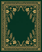 Emerald Green Floral Arabesque Rug