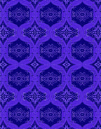 Deep Blue Violet Archway Symmetry Rug