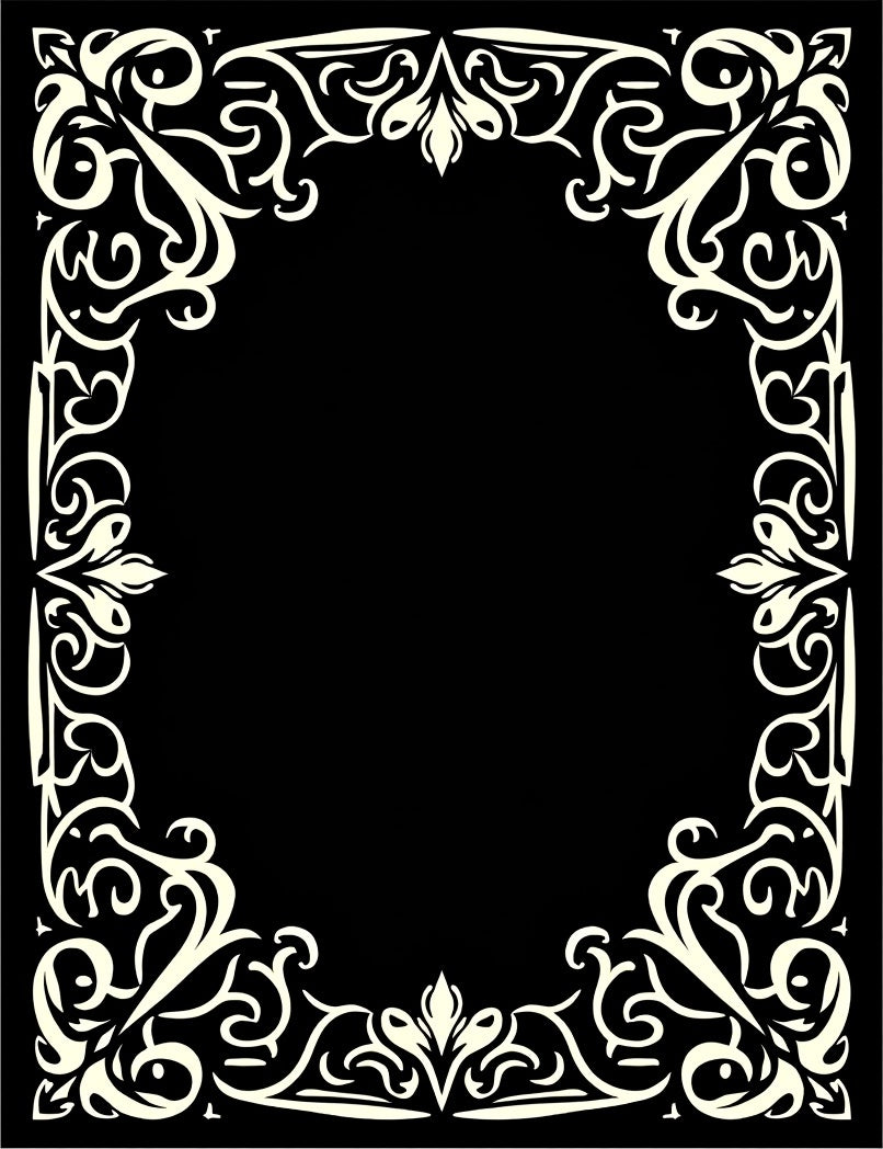 Cream Swirls Floral Laurel Border Rug