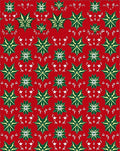 Emerald Green Starburst Red Background Rug