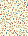 Whimsical Tan Orange Cat Characters Rug