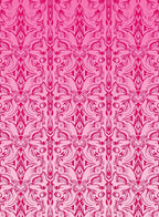 Vibrant Pink Damask Scrollwork Rug