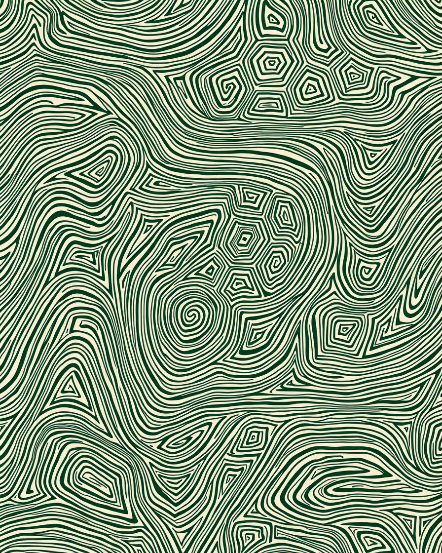 Emerald Green Topographic Swirl Rug