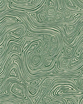 Emerald Green Topographic Swirl Rug