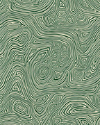 Emerald Green Topographic Swirl Rug