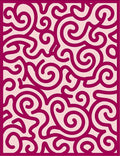 Crimson Swirls Organic Form Rug