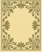 Golden Floral Vine Border Rug