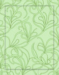 Pale Green Floral Swirl Rug