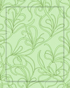 Pale Green Floral Swirl Rug