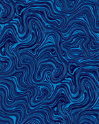 Deep Blue Swirl Abstract Rug