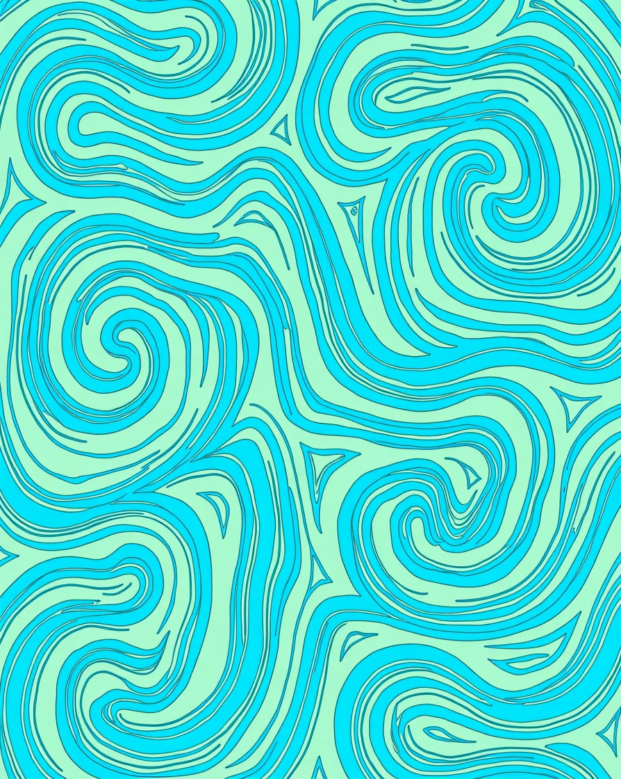 Aqua Swirls Aqua Abstract Swirls Rug