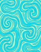 Aqua Swirls Aqua Abstract Swirls Rug