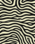Black and Cream Wavy Stripes Rug