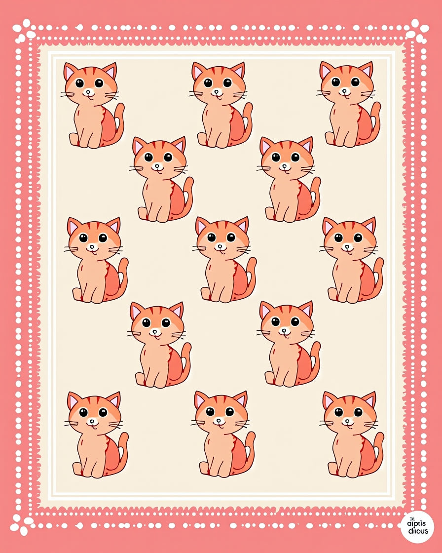 Playful Orange Tabby Cats Arrangement Rug