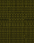 Bold Yellow Geometric Chain Link Rug