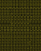Bold Yellow Geometric Chain Link Rug