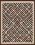 Geometric Brown and Cream Lattice Rug