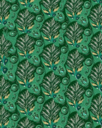 Emerald Forest Abstract Foliage Rug