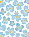 Gentle Blue Forget-Me-Not Blooms Rug