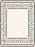 Gray Golden Arch Geometric Frame Rug
