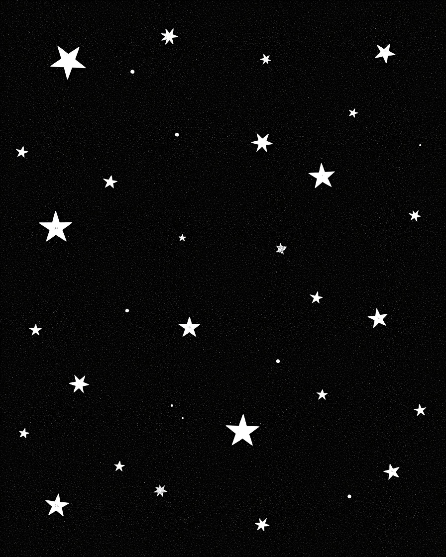 Dark Night Sky Scattered Stars Rug