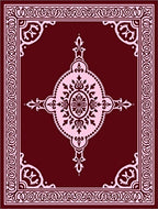 Crimson Pink Ornate Medallion Rug