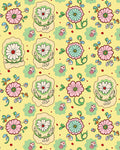 Pastel Floral Medallion Garden Rug