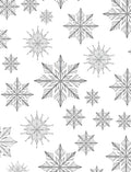 Gray Sketchy Snowflake Scatter Rug