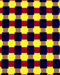 Bold Yellow Red Black Checkered Rug