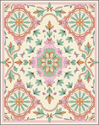 Tender Blossom Jewel Tone Medallion Rug