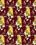 Golden Yellow Abstract Floral Motif Rug