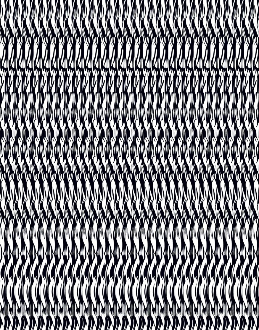 Monochrome Black White Abstract Waves Rug