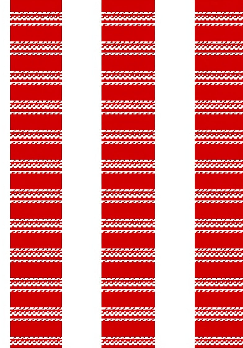 Crimson White Striped Vertical Bands Rug
