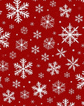 Crimson Snow Flurry Field Rug