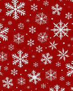 Crimson Snow Flurry Field Rug