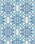 Azure Blue Radial Starburst Rug