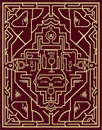 Crimson Geometric Wine Motif Rug