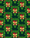 Festive Green Holly Berry Wreath Rug