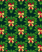 Festive Green Holly Berry Wreath Rug