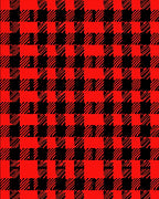 Red Black Buffalo Check Texture Rug