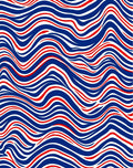 Dynamic Blue Red White Flow Rug